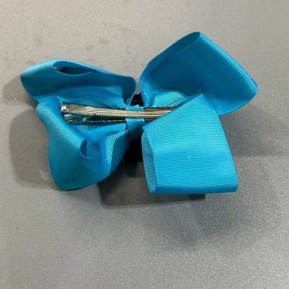 NEW girls hair bow clip‎ accessory LOL ribbon pinwheel barrette